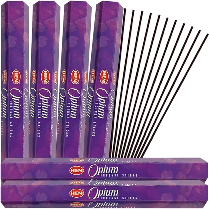 TRUMIRI Opium Hem Incense Sticks & Holder Bundle: 121 Pieces (6 Packets of 20, 1 Set) TRUMIRI