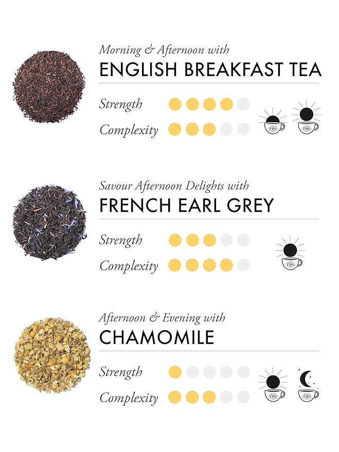 TWG Tea | Classic Selection | 3 Varieties | Exclusive Tea Blends | 15 Hand Sewn Cotton Tea Bags | Gift Set - Bloomnest