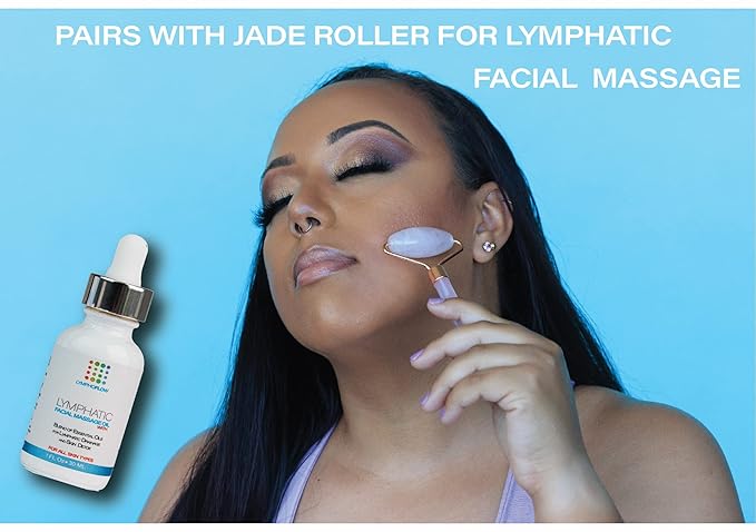 Facial Lymphatic Drainage Oil for Gua Sha Facial Tools, Lymphatic Drainage Massager Face with Jojoba & Coconut Oil, Use with Face Roller, Jade Roller, Guasha Tool for Face & Neck, 1 Fl Oz - Bloomnest