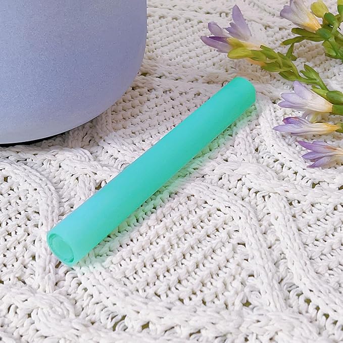 Singing Bowl Mallet Hollow Acrylic Silicone Rubber Striker Mallet for Playing Quartz Crystal Singing Bowls with Bundle Pocket(Blue) - Bloomnest