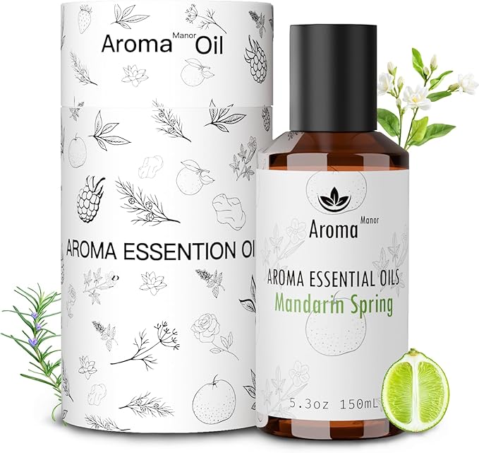 Hotel Diffuser Oil - Mandarin Spring Essential Oils for Scent Diffuser - Tangerine, Lime, Gardenia, Green Grass -Home Luxury Scents Aroma Fragrance for Home, Office - Bloomnest