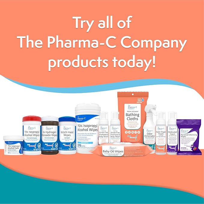 The Pharma-C Company Baby Oil Wipes. (60 Wipes) Enriched with Almond and Sunflower Oils, Aloe and Vitamin E. - Bloomnest