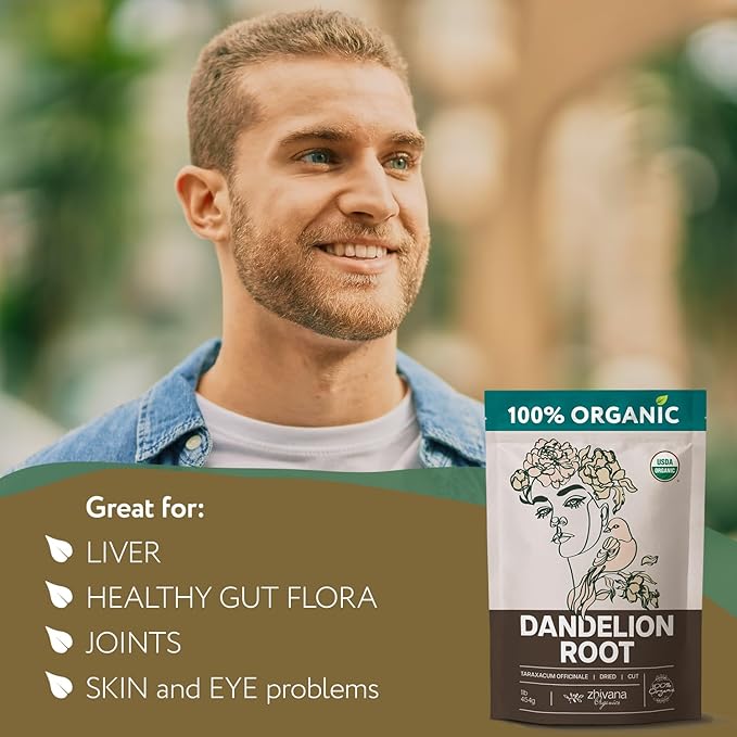 Dandelion Root Organic - Dandelion Tea - Diente de Leon Organico – Natural Cleansing, Gut Flora, Digestion, Liver, Skin – 4 oz - Bloomnest