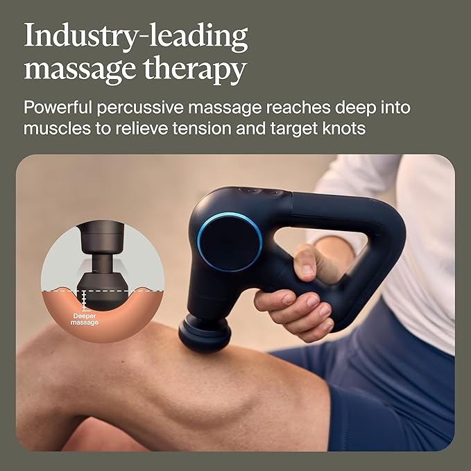 TheraGun Therabody Prime Plus Heated, Powerful Massage Gun for Enhanced Warm-Up & Workout Recovery - Quiet Deep Tissue Massager for Body and Back Pain Relief - Leg & Back Massager with Heat - Bloomnest
