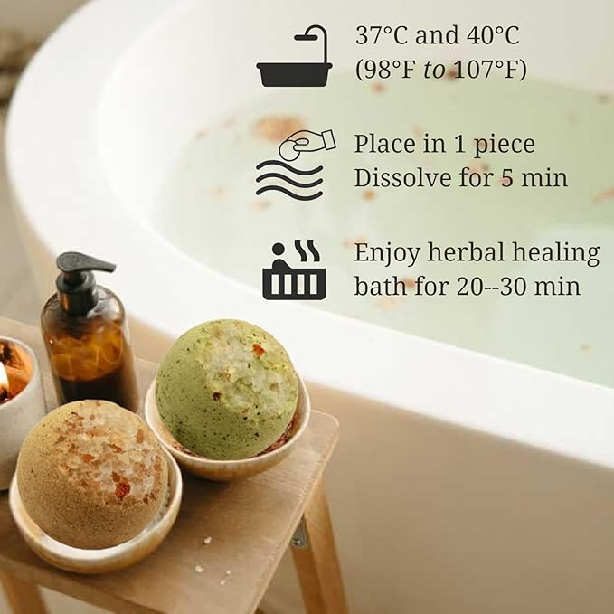 CheezhengHimalaya Tibetan Herbal Bath Therapy. Bath Bomb Gift Set, Tibetan Herbal Formula, Five Medicinal Nectars, Relaxing, Revitalizing, Essential Oils, Nourishing The Skin, Pack of 6 - Bloomnest