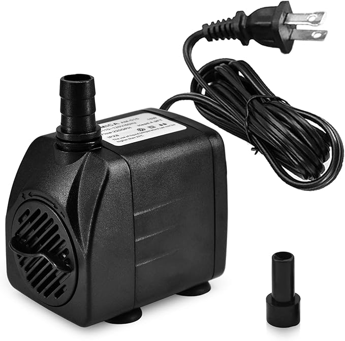 DOMICA 220GPH Ultra Quiet Fountain Pump (15W 800L/H), Small Submersible Pump for Pond, Water Feature, Aquariums, Hydroponics, Indoor or Outdoor Fountain - Bloomnest
