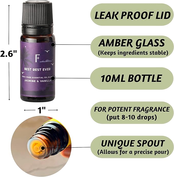 Folkulture Sleep Essential Oils Set for Christmas | Set of 6 Pure Christmas Essential Oils for Diffusers for Home | Lavender, Rosemary & Peppermint | Essential Oils for Relaxation Gifts for Her - Bloomnest