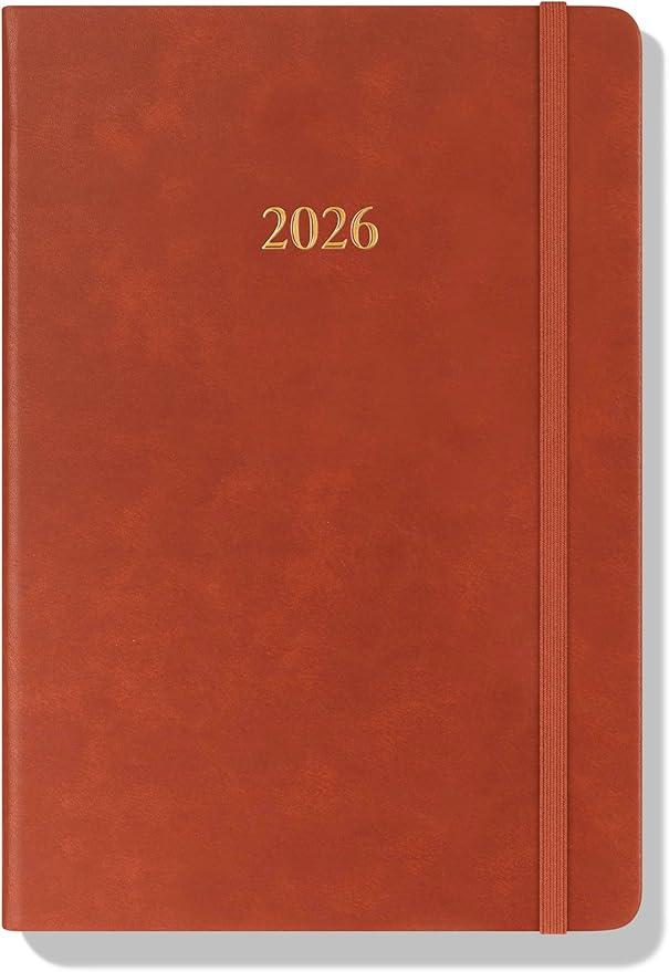Wykeham's Executive 2026 Daily Journal Planner – US Public Holidays & Format – Customization Available (Brown, 8.5"×5.5") - Bloomnest