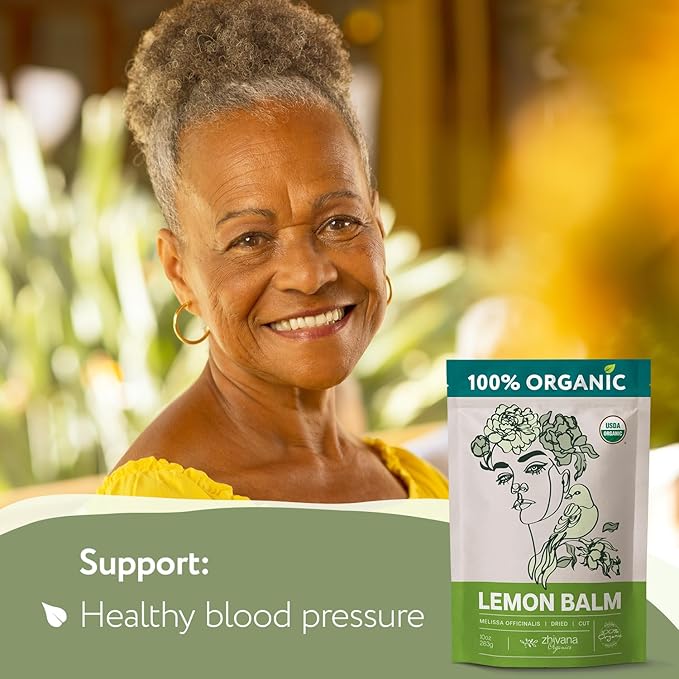 Melissa Tea Organic (10oz.) - Lemon Balm Tea Organic Loose Leaf - Te de Tolonjil - Natural Support for Anti-Stress, Sleep, Blood Pressure, Digestion - Bloomnest