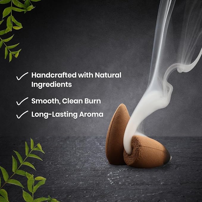 Backflow Incense Cones for Waterfall | 60 Cones 6 Scents | Palo Santo Sandalwood Lavender White Sage Rose Cinnamon | Natural Variety Pack for Aromatherapy, Meditation & Yoga Bloomnest
