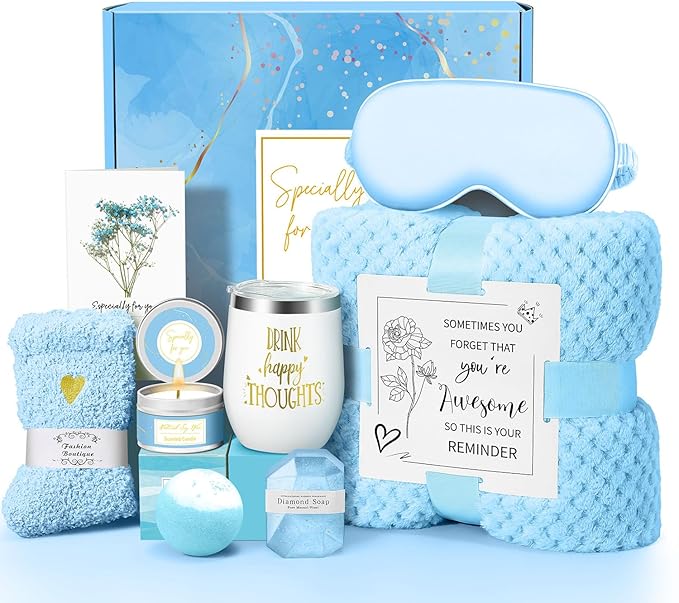 Valentines Day Gifts for Her Women Daughter Girlfriend Wife, Happy Birthday Gifts for Women Mom Her Friend Sister Wife Grandma, Self Care Gift Get Well Relaxing Spa Galentines Day Gift Basket Set - Bloomnest