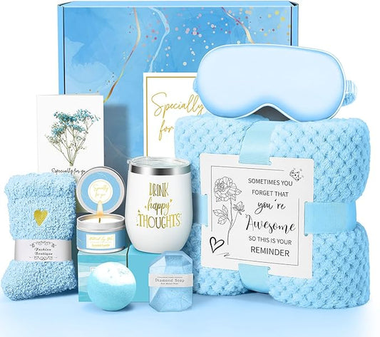 Valentines Day Gifts for Her Women Daughter Girlfriend Wife, Happy Birthday Gifts for Women Mom Her Friend Sister Wife Grandma, Self Care Gift Get Well Relaxing Spa Galentines Day Gift Basket Set - Bloomnest