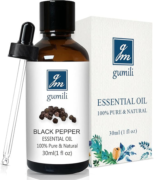 Black Pepper Essential Oil 1 Oz – 100% Pure Natural Black Pepper Oil for Diffuser, Massage, DIY Blends & Personal Care, Fresh Spicy Aroma - Bloomnest