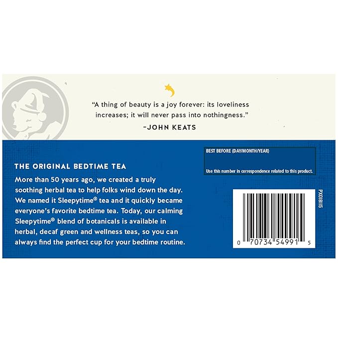 Celestial Seasonings Sleepytime Biotin Beauty Rest Tea, 18 Tea Bags Box - Bloomnest