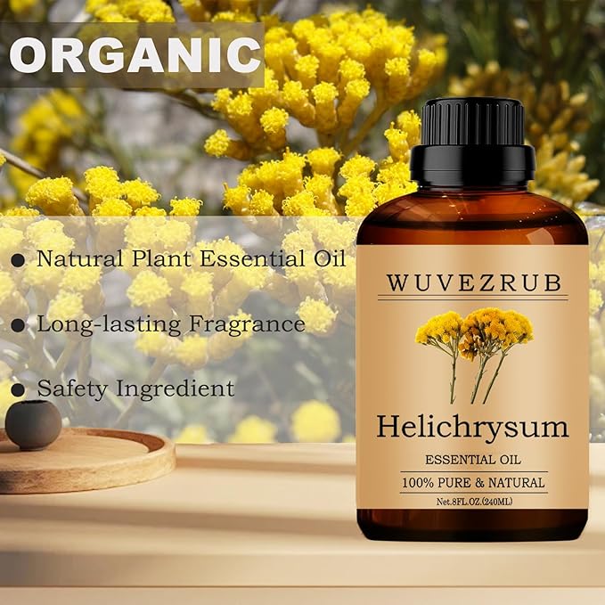 Helichrysum Essential Oil - 240ML Pure and Natural for Aromatherapy Diffuser - 8 Fl Oz - Bloomnest