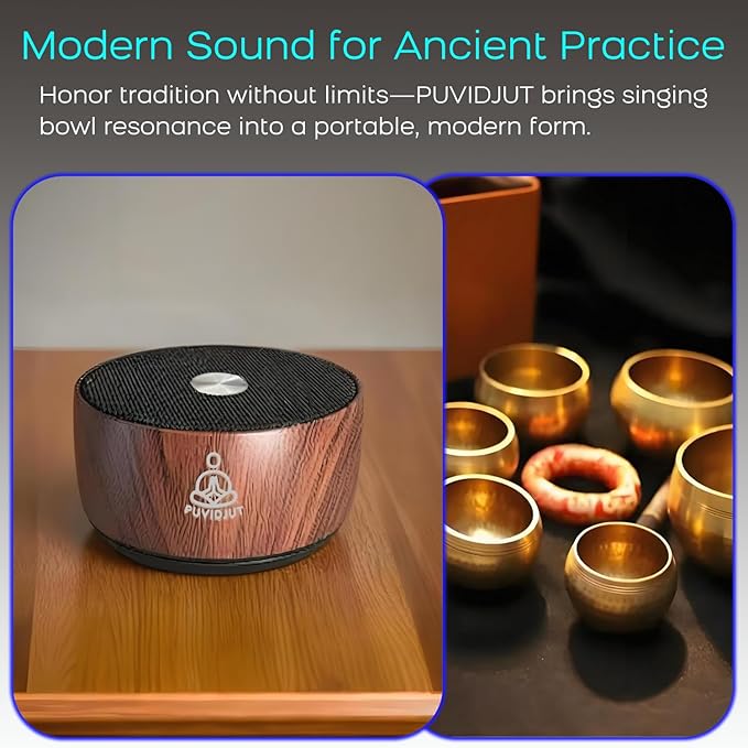 Sound Frequency Machine,Meditation Generator Instrument,Tone Device Tools - Solfeggio Frequencies Bath for Yoga, Mindfulness, Vibration System of Chakra Balancing, 5 Tones, 3 Timers - Bloomnest
