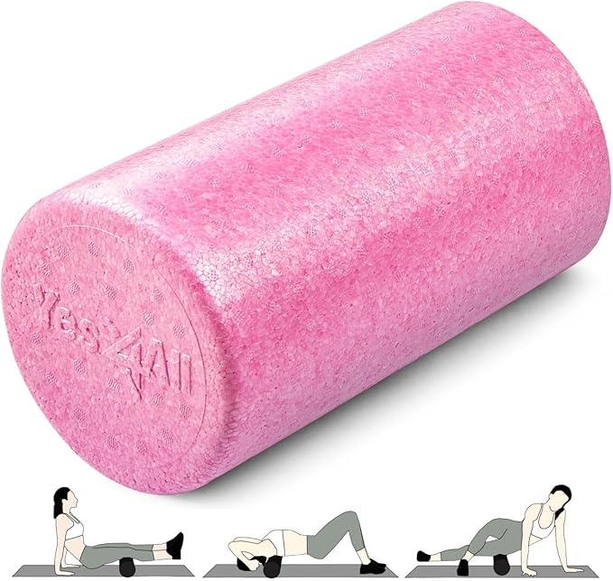 Yes4All High-Density EPP Round Back Roller Foam, Exercise Foam Roller for Yoga, Pilates & Stretching - 12, 18, 24, 36 inch - Bloomnest