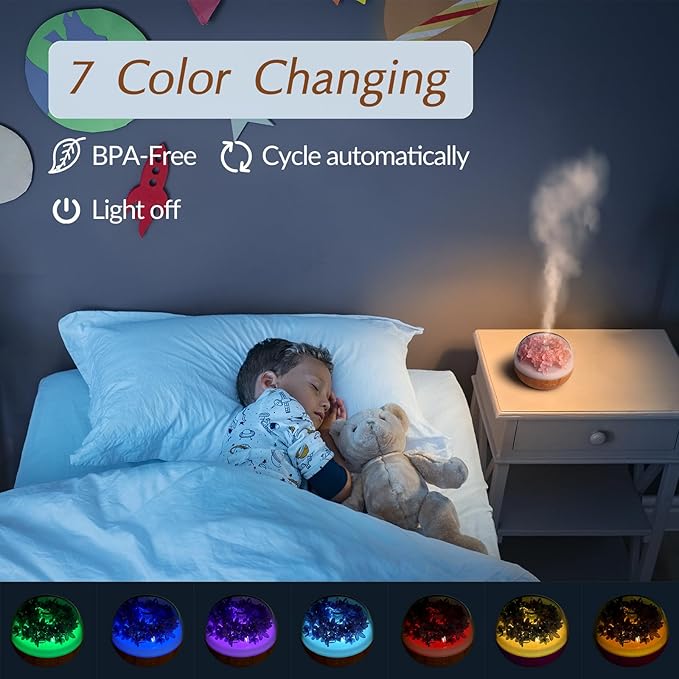Aromatherapy Essential Oil Diffuser, 300ml Air Diffuser Humidifier with 7 LED Colors, Timer & Auto-Off for Home Bedroom Office (Pink) - Bloomnest