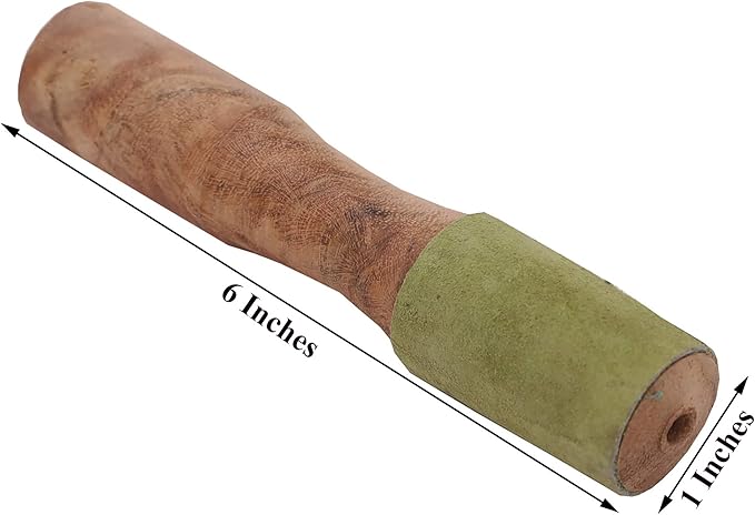 Tibetan Hard Wood Singing Bowl with Suede Wrapped Striker Mallet - Bloomnest