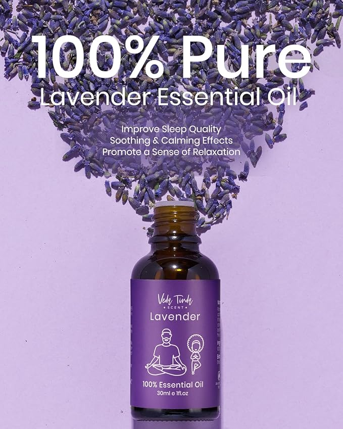VTS Essential Oils - Lavender & Sweet Orange & Tea Tree, Premium Grade Essential Oils Set with Dropper for Diffusers, Humidifiers, Aromatherapy, Massage, Skin & Hair Care, 1 Fl Oz (Pack of 3) - Bloomnest