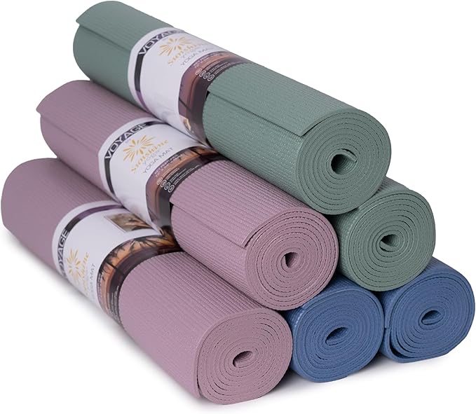 Sunshine Yoga Voyage Yoga Mat, 6 Pack, 72" x 24" Professional Studio and Gym Bulk Yoga Mats, 5mm Thick, Durable, Anti-Tear, Non Slip Fitness and Exercise Mats - Bloomnest