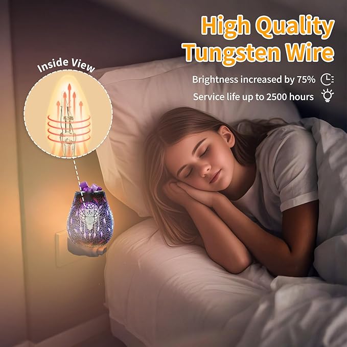 12 Pack Scentsy Light Bulbs 15Watt 120V Wax Warmer Bulbs C7 Replacement Bulb Dimmable Salt Lamp Bulbs with E12 Base for Night Light, Candle Warmer - Bloomnest