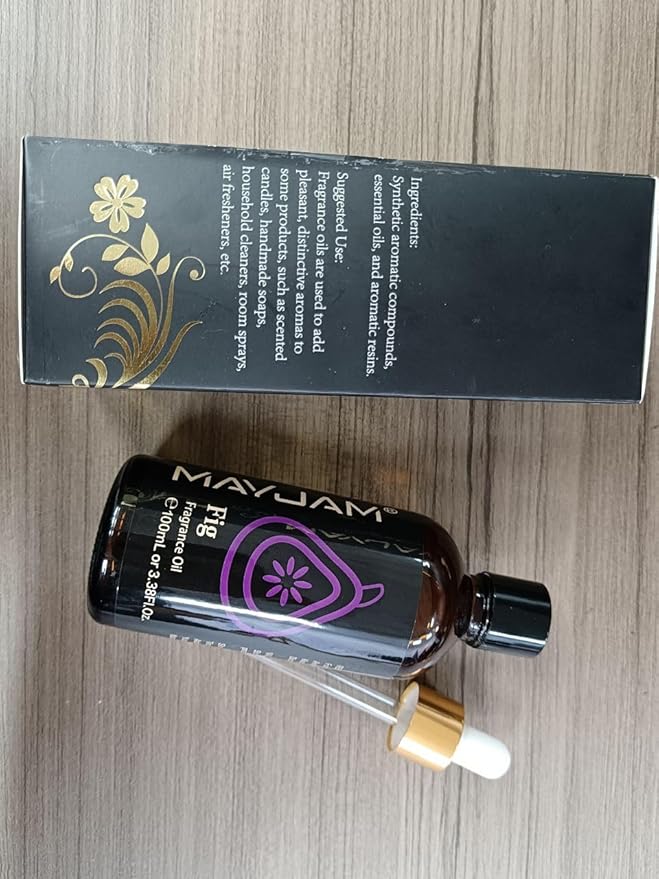 MAYJAM 100ML/3.38FL.OZ Fig Fragrance Oils with Glass Dropper, Essential Oils for Diffusers for Home, Long Lasting Scented Oils for Diffusers Soap Candle Making - Bloomnest