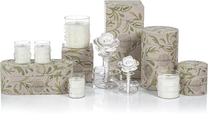 Zodax Mini Grand Casablanca Porcelain Diffuser, Apricot Bloom - Bloomnest
