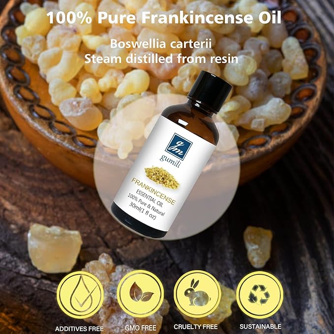 Frankincense and Myrrh Essential Oil, 100% Pure Undiluted Essential Oil for Skin, Hair, Aromatherapy - 1 oz (Pack of 2) - Bloomnest