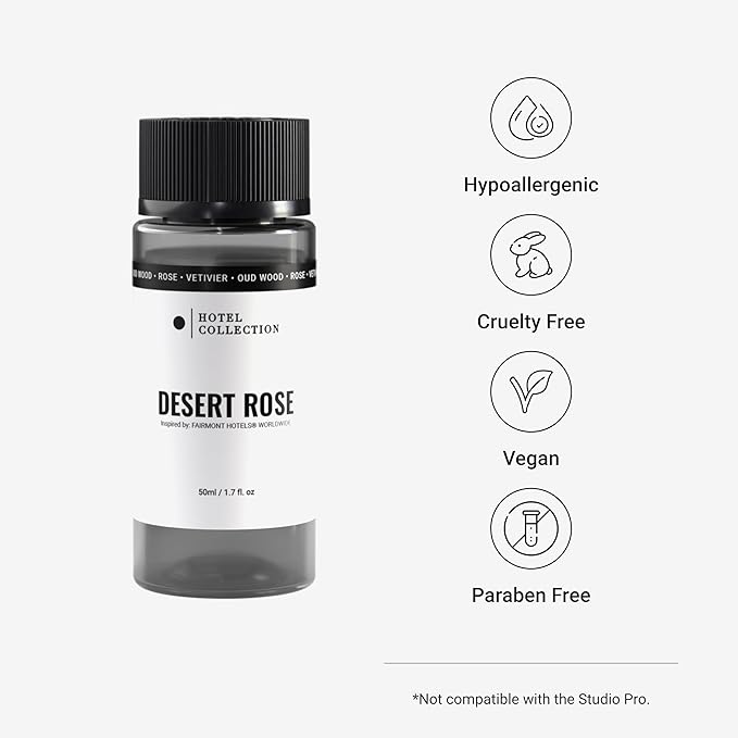 Hotel Collection Diffuser Oil - Desert Rose - Aromatherapy Essential Fragrance Oil - Floral Rose, Sweet Praline, Wood & Vetiver - 50mL 1.7 Fl oz - Bloomnest