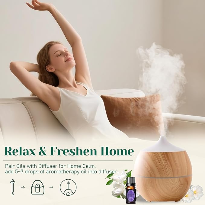 100% Natural Pure Essential Oils Set - Top 12 Organic Undiluted Oils for Aromatherapy Diffuser Plant Therapy,Candle Making,Laundry Fragrance,Humidifiers,Skin Care (0.33 Fl Oz 12 Pack) - Bloomnest