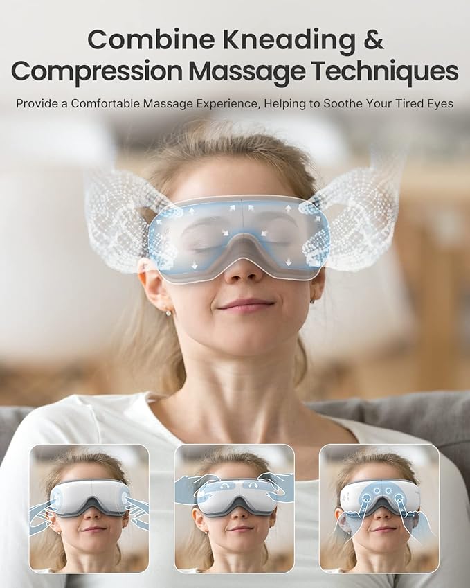 RENPHO Eyeris 1 Eye Massager with Heat, Christmas Birthday Gifts Eye Mask for Mom Dad Women Men Her Him, Smart Sleep Mask for Relax, Reduce Strain - Bloomnest