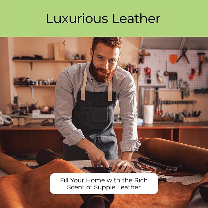 Good Essential Professional Leather Fragrance Oil, 0.33 Fluid Ounces - Leather Scent for Candle Warmers, Wax Melts, and Diffusers GoodEssential