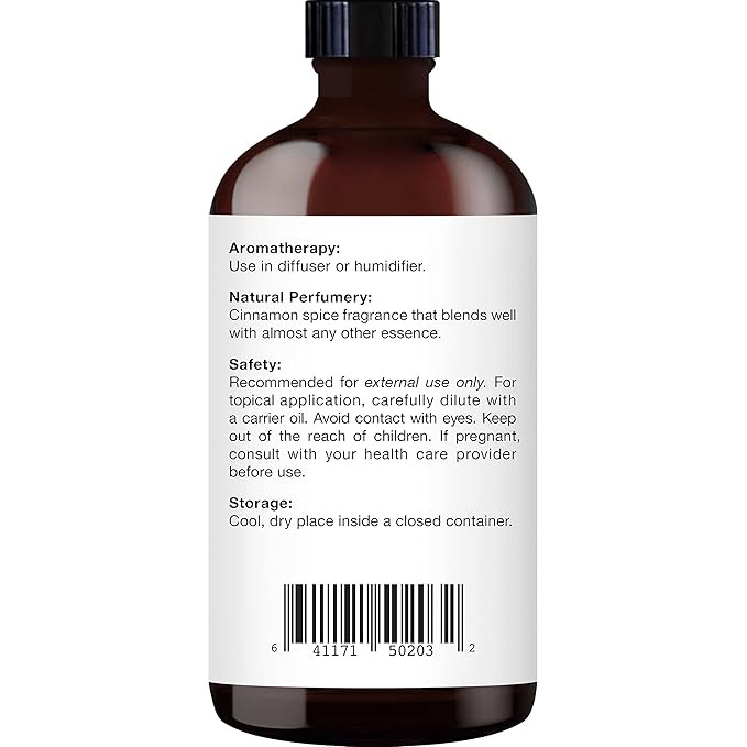 Majestic Pure Cinnamon Essential Oil with Glass Dropper - Huge 4 Fl Oz - 100% Pure and Natural Cinnamon Oil - Premium Grade Essential Oils for Diffuser, Aromatherapy, Soap and Candle Making - Bloomnest