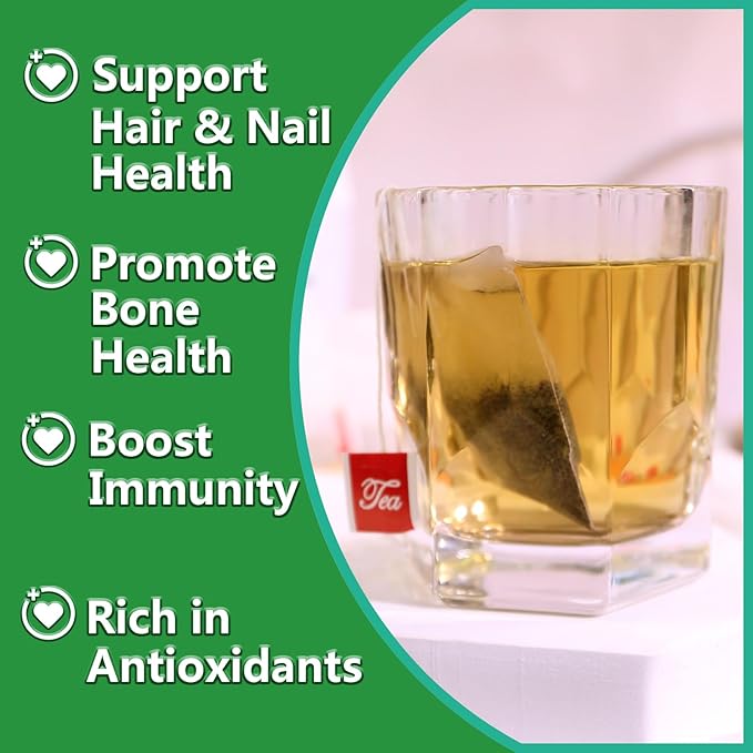 TEARELAE - Premium Horsetail Tea Bags - 1.5g x 40 Count - Natural Dried Horsetail Herb - Cola De Caballo Hierba - Non-GMO - Caffeine-free - Support Nail Health & Hair Growth - Bloomnest