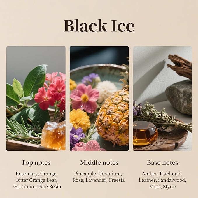 Black Ice Essential Oils for Waterless Scent Diffusers,Reed Diffuser Oil Refill,Modern Home Fragrance with Plastic Bottle,100mL(3.4fl oz) - Bloomnest