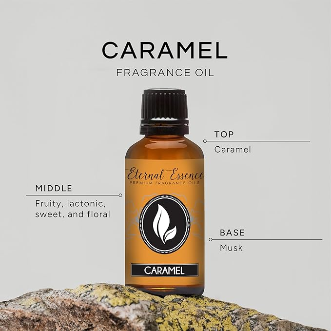 Eternal Essence Oils Caramel 30ml Premium Fragrance Oil - for Candle, Soap Making, Aromatherapy, Diffusers, Home Care, & Humidifiers EternalEssenceOils