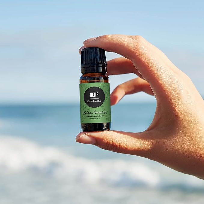 Edens Garden Hemp Essential Oil- 100% Pure Premium Grade, Undiluted, Natural, Therapeutic, Aromatherapy, The Best for Diffuser, Skin, Humidifiers, Kid Safe 10 ml (.33 fl oz) - Bloomnest