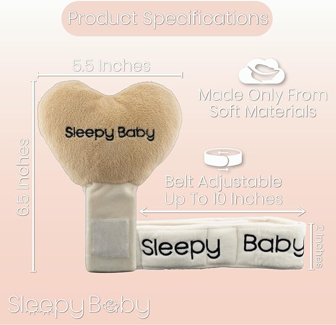 Sleepy Baby Shh White Noise Machine with Gentle Rhythmic Tapping | Mimics Parents Soothing Touch | Adjustable Speeds & Belt | Helps Reduce Constant Holding and Rocking - Bloomnest