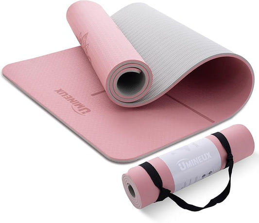 UMINEUX Yoga Mat Extra Thick 1/3'' & 2/5" Non Slip Yoga Mats for Women Eco Friendly TPE Fitness Exercise Mat with Carrying Sling & Storage Bag - Bloomnest