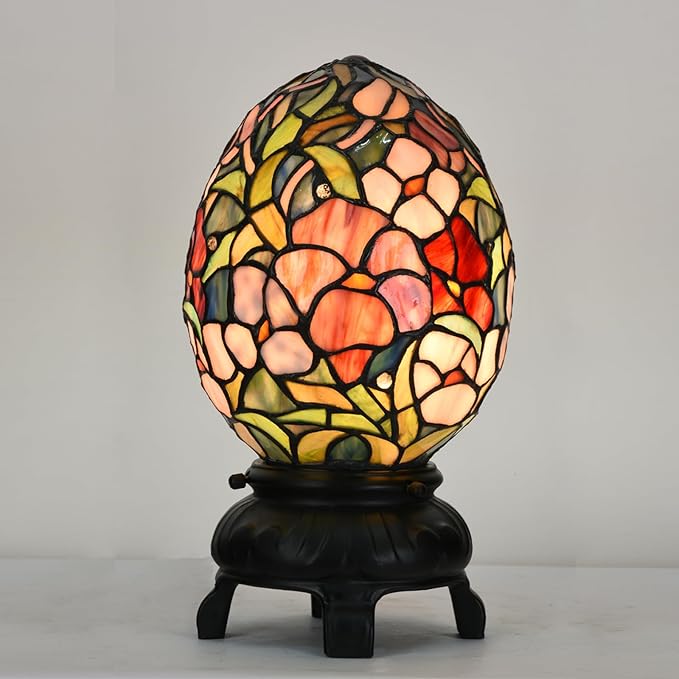 Egg Lamp - 12" H - Stained Glass Lamp - Unique Lamps - Tiffany Lamp Style (Egg lamp) - Bloomnest
