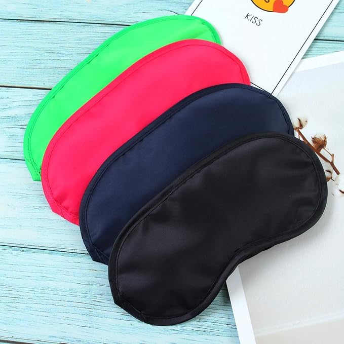 Aneco 50 Pieces Blindfold Eye Mask Shade Cover with Nose Pad and Adjustable Strap for Travel Sleep or Party Supplies - Bloomnest