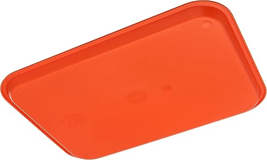 Carlisle FoodService Products CT121624 Cafe Standard Plastic Cafeteria/Fast Food Tray, NSF Certified, BPA Free, 16" Length x 12" Width, Orange (Pack of 24) - Bloomnest