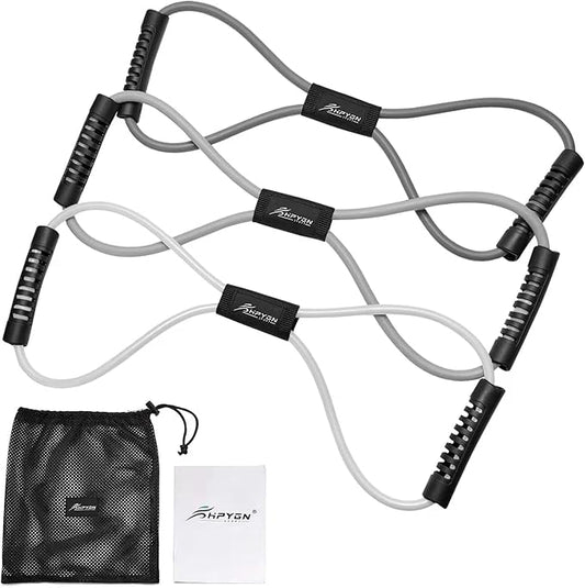 HPYGN Resistance Bands, Figure 8 Exercise Bands for Women Men, 8 Shaped Resistance Bands for Arms, Chest Expander, Yoga Gym Fitness Pulling Rope 8 Word Elastic for Exercise Muscle Training Tubing - Bloomnest