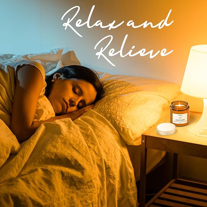 Scented Candle Gift Set, Soy Candles for Women, Sleep Candles for Home Scented, 2 Pack Aromatherapy Candle for Relaxing, Sleep, Stress Relief & Home Decor - Bloomnest