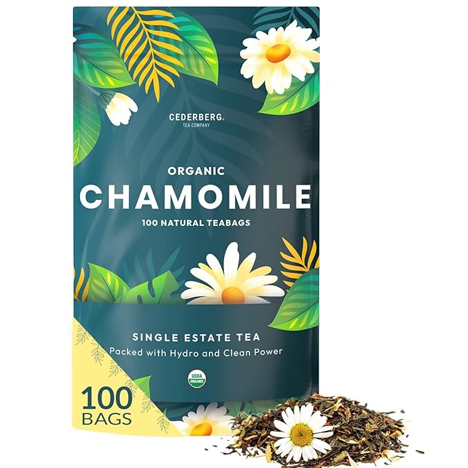 Organic Chamomile Tea — 100 Tea Bags | Organic Herbal Tea From Single Origin | Eco-Friendly Tea Bags | Non-GMO Caffeine Free Tea With Zero Sugar | Cederberg Tea Company - Bloomnest