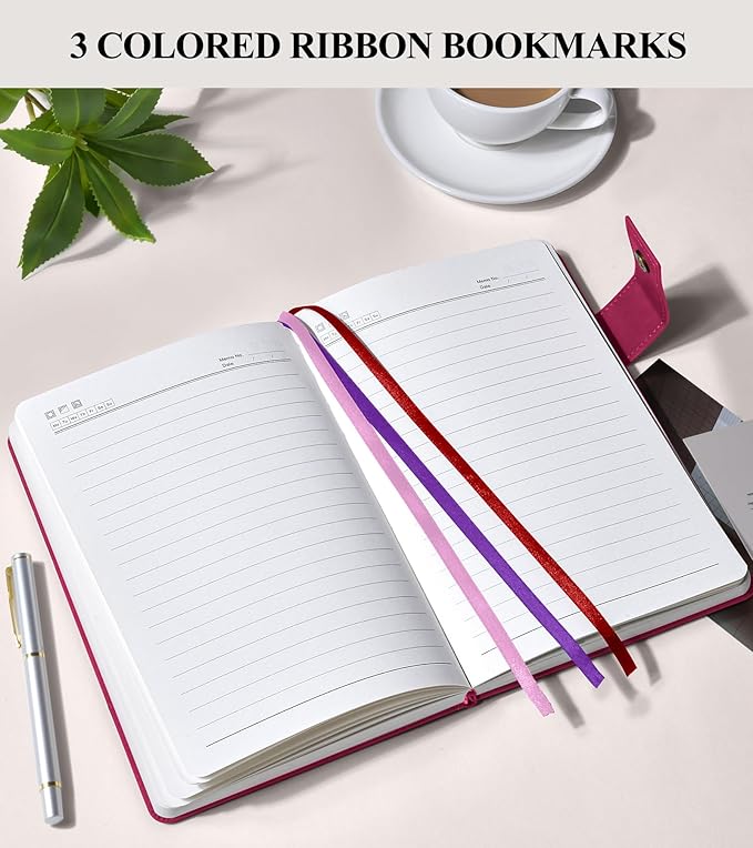 365 Page Thick Lined Journal Notebook for Men Women, B5 Large Leather Journals for Writing, Hardcover Notebooks for Work, School, Note Taking, Business, Travel Diary, College Ruled 7.6" x 10" - Bloomnest