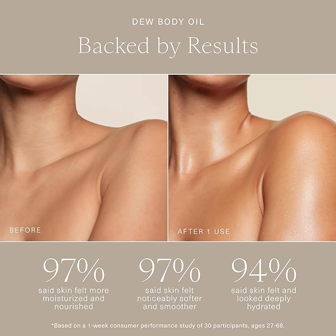 Oak Essentials Dew Body Oil | Nourishing Daily Body Oil for Radiant, Supple Skin with Borage Seed Oil, Cedarwood, and Sweet Almond Oil, 3.4 Fl Oz - Bloomnest