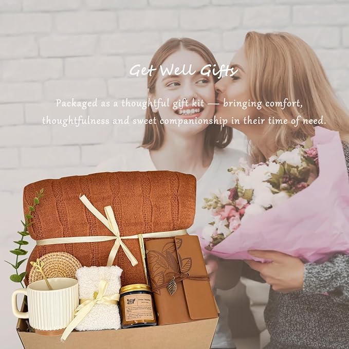 Get Well Soon Gift Baskets for Women,Self Care Package Box, Sympathy Gifts for Loss of Loved One,Thinking of You/Mothers Day/Grief/Bereavement/Miscarriage Gifts for Women - Bloomnest