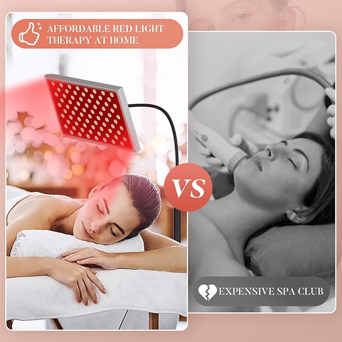 Red Light Therapy for Body: Infrared Light Therapy Panel Lamp with Stand, 660nm Deep Red and 850nm Near Infrared LED Device at Home for Face and Body i-Venoya